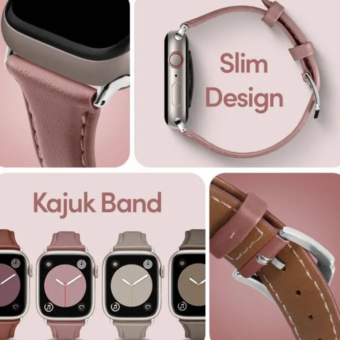 Pasek Spigen Cyrill Kajuk Apple Watch 9 8 7 SE 2022 38mm 40mm 41mm Rose