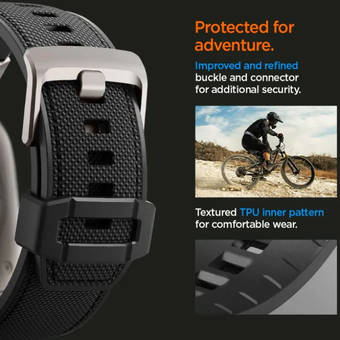 Pasek SPIGEN Durapro Armor Apple Watch Ultra 9 8 7 6 5 4 3 SE 2022 42mm 44mm 45mm 49mm Czarny