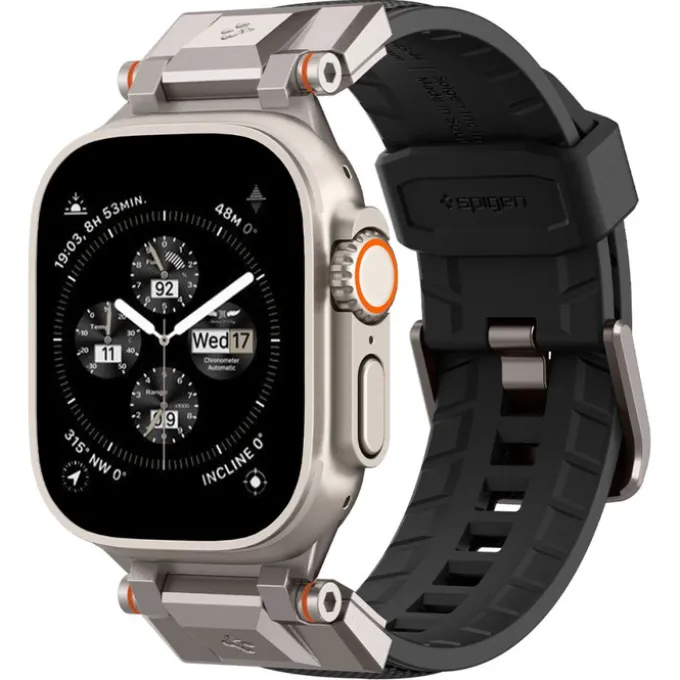 Pasek SPIGEN Durapro Armor Apple Watch Ultra 9 8 7 6 5 4 3 SE 2022 42mm 44mm 45mm 49mm Czarny