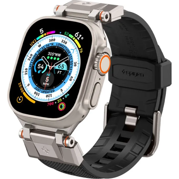 Pasek SPIGEN Durapro Armor Apple Watch Ultra 9 8 7 6 5 4 3 SE 2022 42mm 44mm 45mm 49mm Czarny