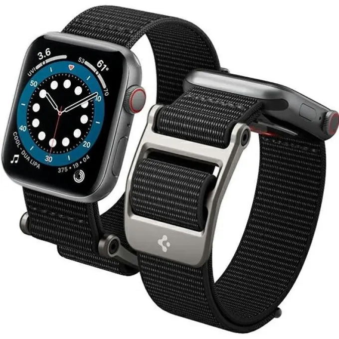 Pasek Spigen Durapro Flex Apple Watch Ultra 9 8 7 SE 2022 42mm 44mm 45mm 49mm Czarny