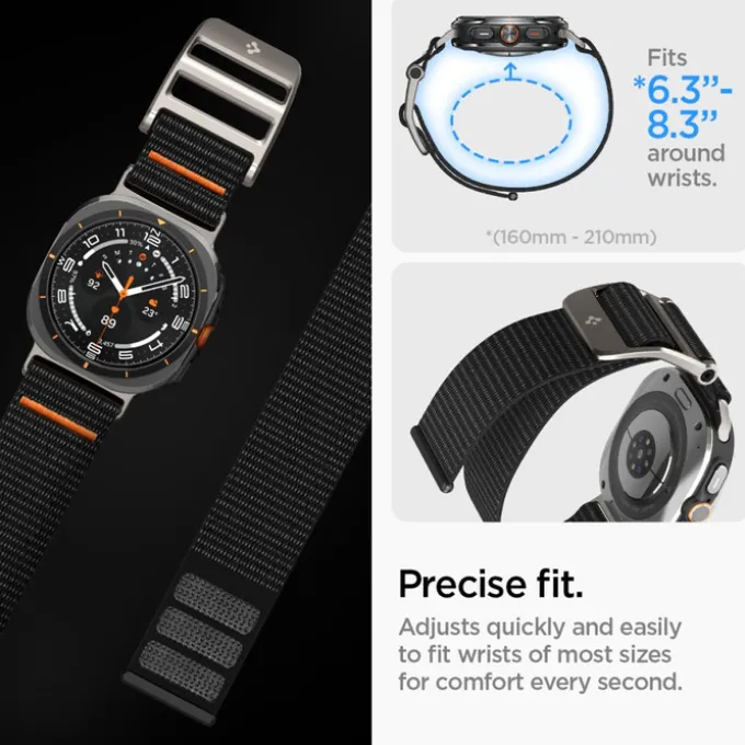 PASEK SPIGEN DURAPRO FLEX SAMSUNG GALAXY WATCH ULTRA (47 MM) BLACK