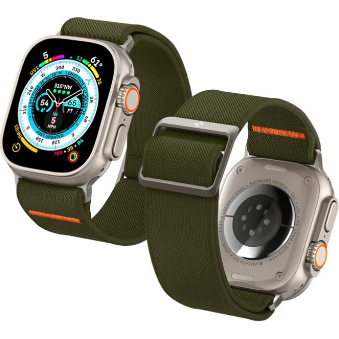 Pasek Spigen Fit Lite Ultra Apple Watch 4 / 5 / 6 / 7 / 8 / 9 / Se / Ultra (42 / 44 / 45 / 49 Mm) Khaki