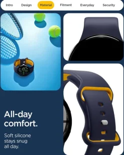 PASEK SPIGEN GOOGLE PIXEL WATCH 4/3 45MM NANO POP BAND BLUEBERRY NAVY