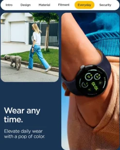 PASEK SPIGEN GOOGLE PIXEL WATCH 4/3 45MM NANO POP BAND BLUEBERRY NAVY