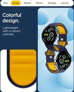 PASEK SPIGEN GOOGLE PIXEL WATCH 4/3 45MM NANO POP BAND BLUEBERRY NAVY