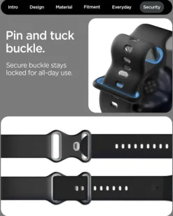 PASEK SPIGEN GOOGLE PIXEL WATCH 4 3 45MM NANO POP BAND BLACK SESAME