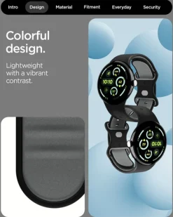 PASEK SPIGEN GOOGLE PIXEL WATCH 4 3 45MM NANO POP BAND BLACK SESAME