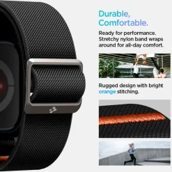 PASEK SPIGEN LITE FIT ”PRO” APPLE WATCH 10 (46 MM) MATTE BLACK