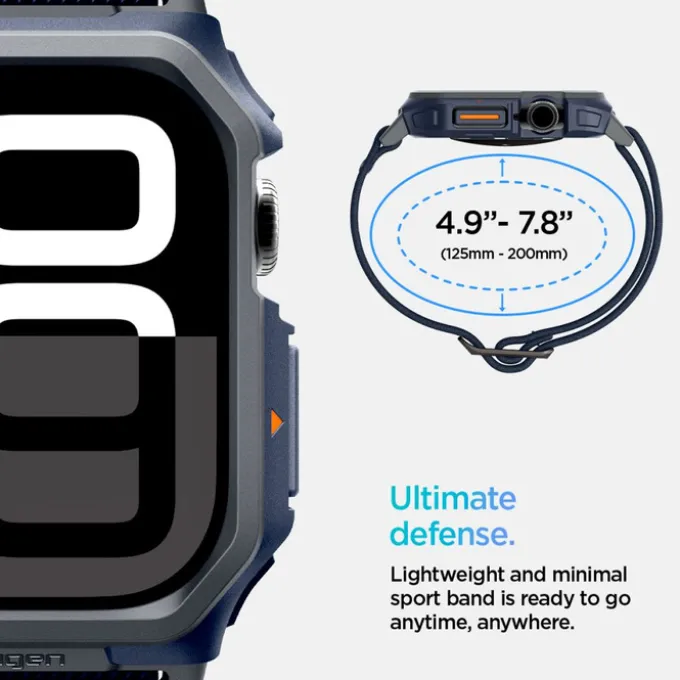 PASEK SPIGEN LITE FIT ”PRO” APPLE WATCH 10 (46 MM) NAVY BLUE