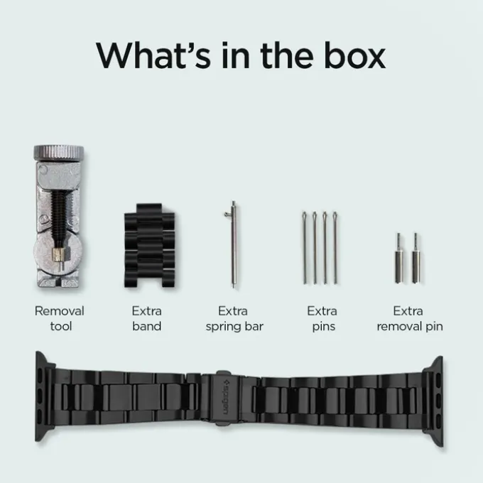 Pasek Spigen Modern Fit Band Apple Watch 9 8 7 SE 2022 38mm 40mm 41mm Black