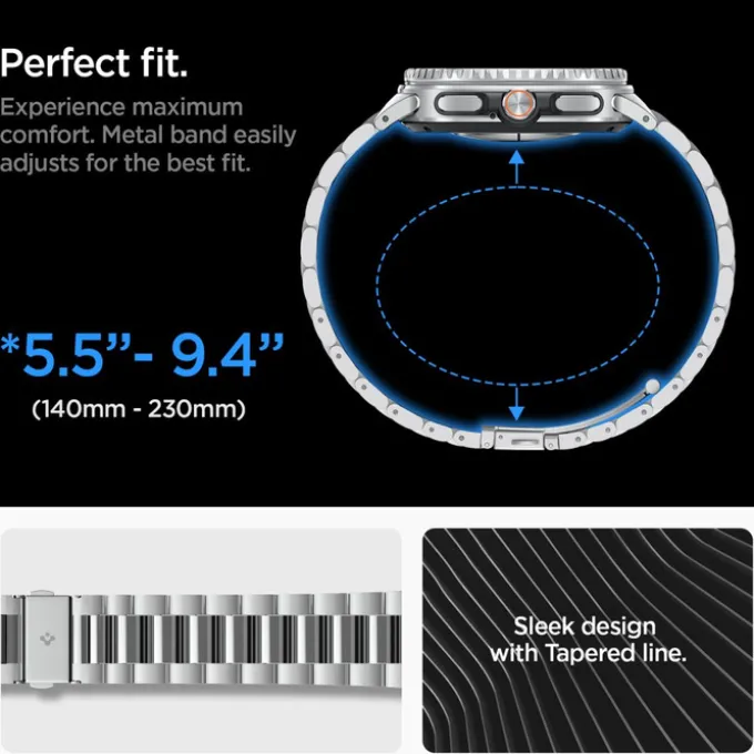 PASEK SPIGEN MODERN FIT BAND GALAXY WATCH 8 / CLASSIC (40 / 44 / 46 MM) SILVER