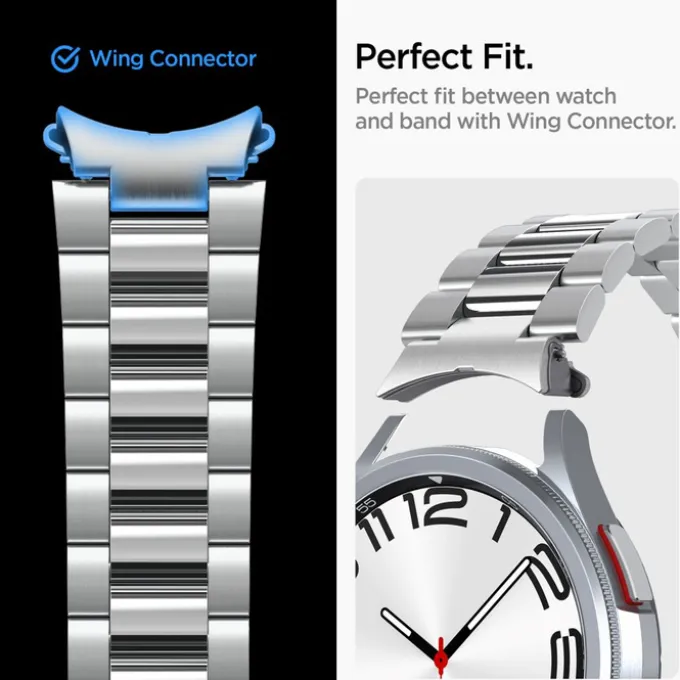 Pasek Spigen Modern Fit Band Samsung Galaxy Watch 6 Classic (47 mm) Silver Case