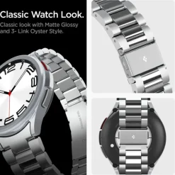 Pasek Spigen Modern Fit Band Samsung Galaxy Watch 6 Classic (47 mm) Silver Case