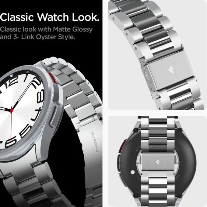 Pasek Spigen Modern Fit Band Samsung Galaxy Watch 6 Classic (47 mm) Silver Case