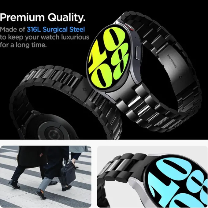 Pasek Spigen Modern Fit Band Samsung Galaxy Watch 6 (44 Mm) Black Case