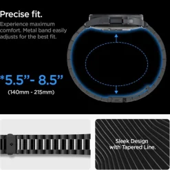 Pasek Spigen Modern Fit Band Samsung Galaxy Watch 6 Classic (47 Mm) Black Case
