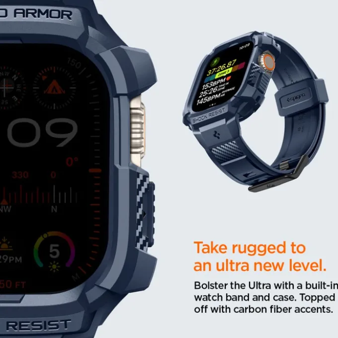 Pasek Spigen Rugged Armor ”pro” Apple Watch Ultra 1 / 2 (49 Mm) Navy Blue