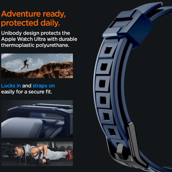 Pasek Spigen Rugged Armor ”pro” Apple Watch Ultra 1 / 2 (49 Mm) Navy Blue