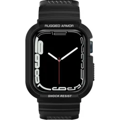 Pasek Spigen Rugged Armor Pro Apple Watch 9 8 7 SE 2022 38mm 40mm 41mm Czarny