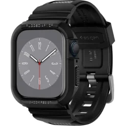 Pasek Spigen Rugged Armor Pro Apple Watch 9 8 7 SE 2022 38mm 40mm 41mm Czarny