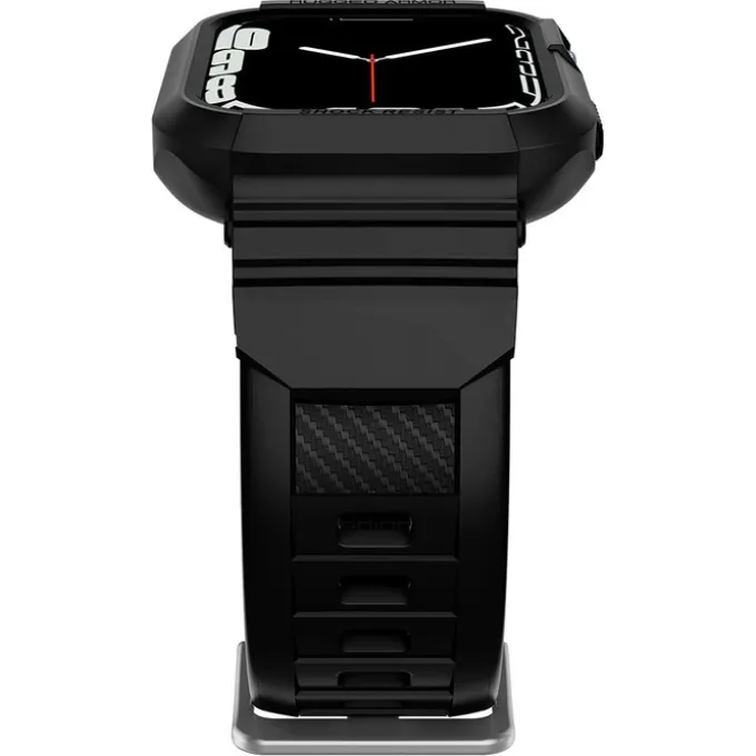 Pasek Spigen Rugged Armor Pro Apple Watch 9 8 7 SE 2022 38mm 40mm 41mm Czarny