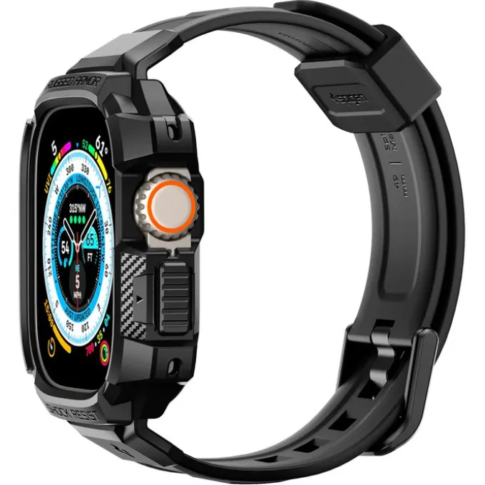 Pasek Spigen Rugged Armor Pro Apple Watch Ultra 49mm Ultra 2 Czarne