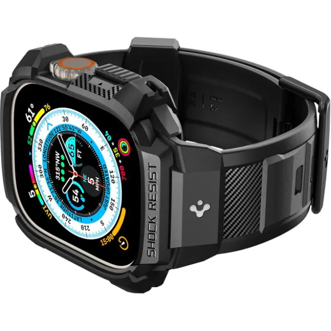 Pasek Spigen Rugged Armor Pro Apple Watch Ultra 49mm Ultra 2 Czarne