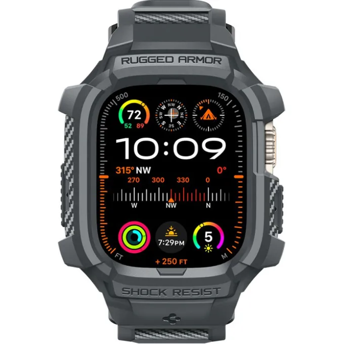 Pasek Spigen Rugged Armor ”pro” Apple Watch Ultra 1 / 2 (49 Mm) Dark Grey