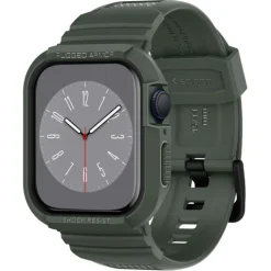 Pasek SPIGEN Rugged Armor Pro Apple Watch 9 8 7 6 5 4 SE 2022 45mm 44mm Military Green