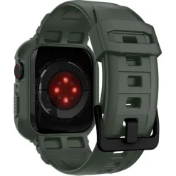 Pasek SPIGEN Rugged Armor Pro Apple Watch 9 8 7 6 5 4 SE 2022 45mm 44mm Military Green