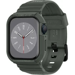 Pasek SPIGEN Rugged Armor Pro Apple Watch 9 8 7 6 5 4 SE 2022 45mm 44mm Military Green