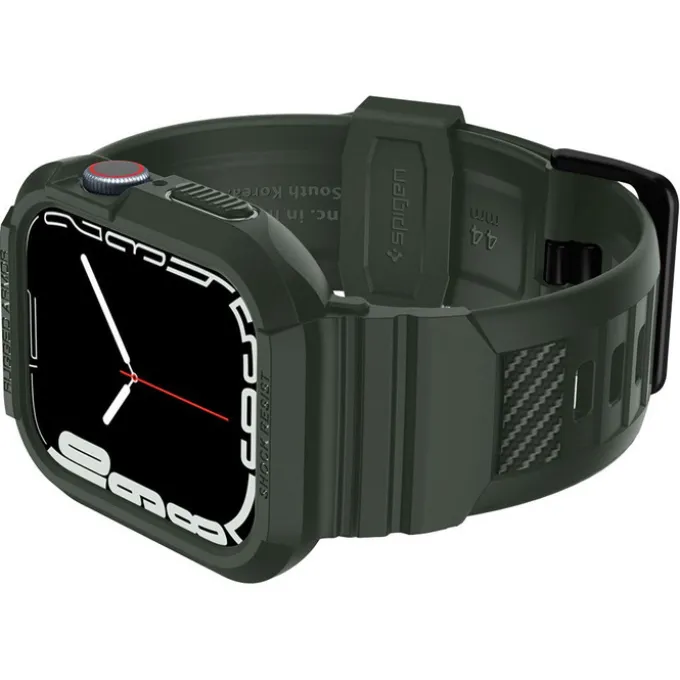 Pasek SPIGEN Rugged Armor Pro Apple Watch 9 8 7 6 5 4 SE 2022 45mm 44mm Military Green