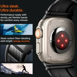 Pasek Spigen Rugged Ultra Band Apple Watch 4 / 5 / 6 / 7 / 8 / 9 / Se / Ultra 1 / 2 (42 / 44 / 45 / 49 Mm) Matte Black