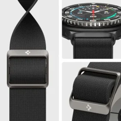 PASEK SPIGEN SAMSUNG GALAXY WATCH 8 / CLASSIC 40 / 44 / 46 MM LITE FIT CZARNY