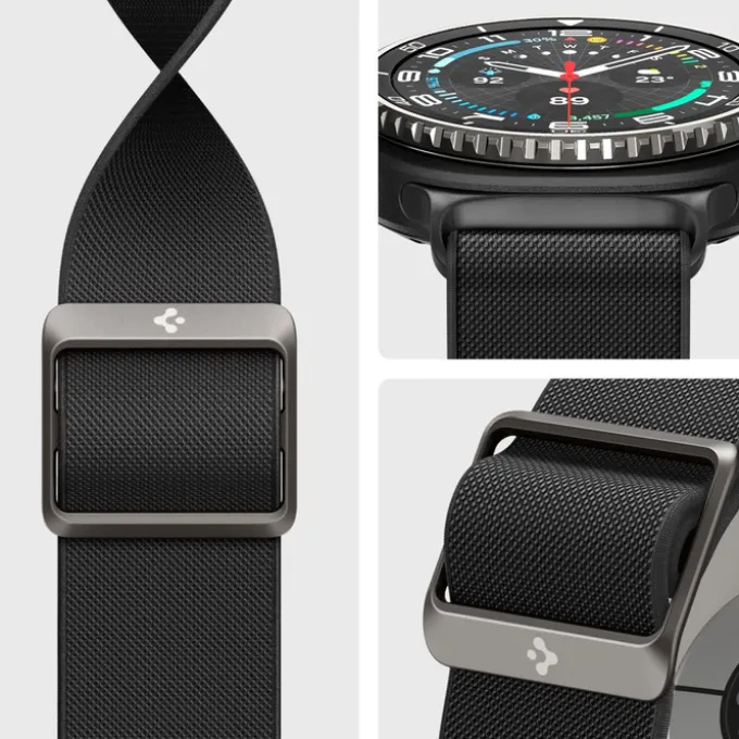 PASEK SPIGEN SAMSUNG GALAXY WATCH 8 / CLASSIC 40 / 44 / 46 MM LITE FIT CZARNY