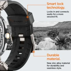 PASEK SPIGEN SAMSUNG GALAXY WATCH 8 46mm 44mm 40mm DURAPRO ARMOR CZARNY