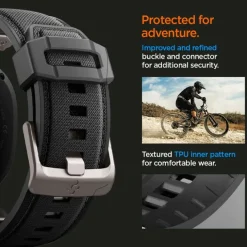 PASEK SPIGEN SAMSUNG GALAXY WATCH 8 46mm 44mm 40mm DURAPRO ARMOR CZARNY
