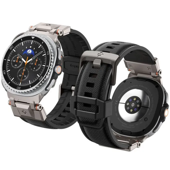 PASEK SPIGEN SAMSUNG GALAXY WATCH 8 46mm 44mm 40mm DURAPRO ARMOR CZARNY