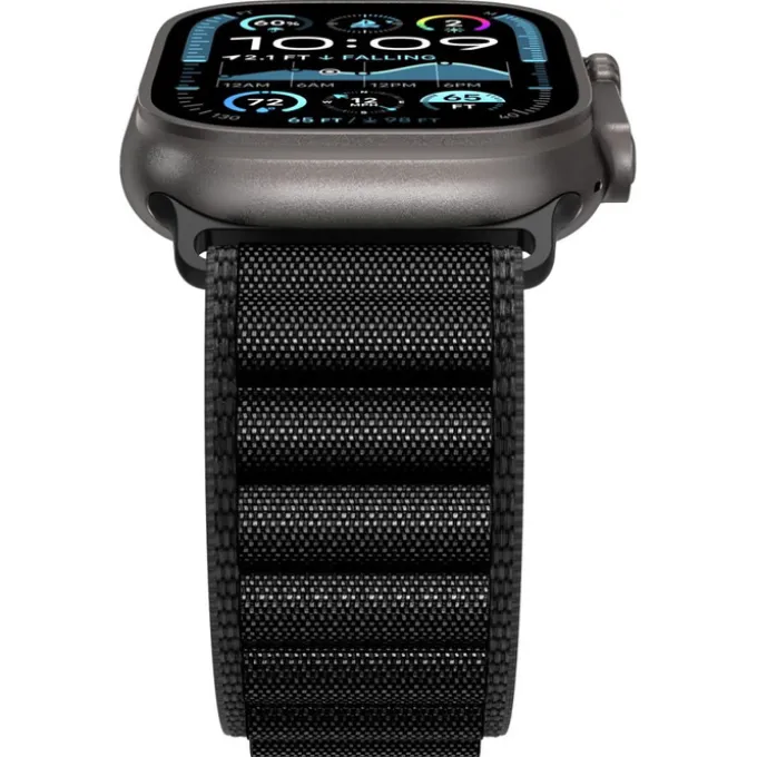 PASEK SPIGEN WBF1 BAND APPLE WATCH 6 / 7 / 8 / 9 / 10 / SE / ULTRA 1 / 2 (44 / 45 / 46 / 49 MM) BLACK
