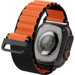 PASEK SPIGEN WBF1 BAND APPLE WATCH 6 / 7 / 8 / 9 / 10 / SE / ULTRA 1 / 2 (44 / 45 / 46 / 49 MM) BLACK/ORANGE