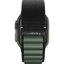 PASEK SPIGEN WBF1 BAND APPLE WATCH 6 / 7 / 8 / 9 / 10 / SE / ULTRA 1 / 2 (44 / 45 / 46 / 49 MM) BLACK/GREEN