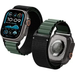 PASEK SPIGEN WBF1 BAND APPLE WATCH 6 / 7 / 8 / 9 / 10 / SE / ULTRA 1 / 2 (44 / 45 / 46 / 49 MM) BLACK/GREEN