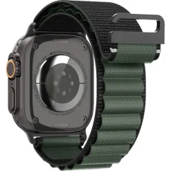 PASEK SPIGEN WBF1 BAND APPLE WATCH 6 / 7 / 8 / 9 / 10 / SE / ULTRA 1 / 2 (44 / 45 / 46 / 49 MM) BLACK/GREEN