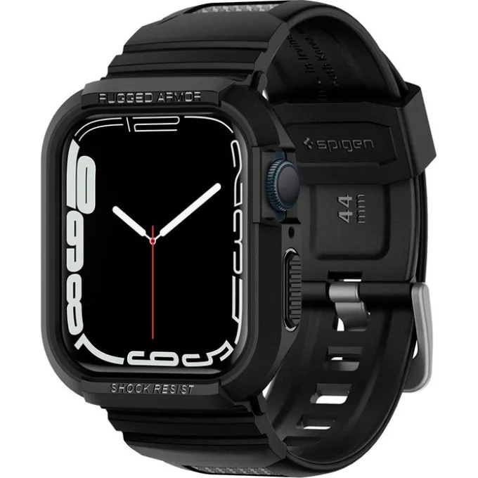 Pasek z Etui SPIGEN Rugged Armor Pro Apple Watch Ultra 9 8 7 SE 2022 42mm 44mm 45mm 49mm Czarny