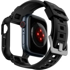 Pasek z Etui SPIGEN Rugged Armor Pro Apple Watch Ultra 9 8 7 SE 2022 42mm 44mm 45mm 49mm Czarny