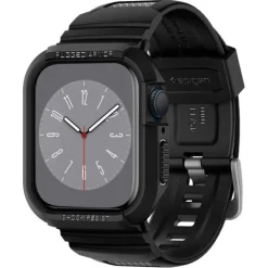 Pasek z Etui SPIGEN Rugged Armor Pro Apple Watch Ultra 9 8 7 SE 2022 42mm 44mm 45mm 49mm Czarny