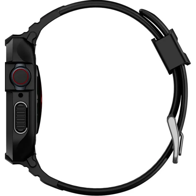 Pasek z Etui SPIGEN Rugged Armor Pro Apple Watch Ultra 9 8 7 SE 2022 42mm 44mm 45mm 49mm Czarny