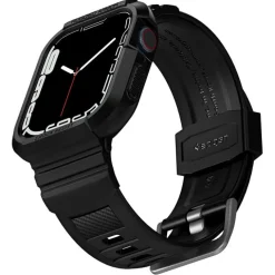 Pasek z Etui SPIGEN Rugged Armor Pro Apple Watch Ultra 9 8 7 SE 2022 42mm 44mm 45mm 49mm Czarny