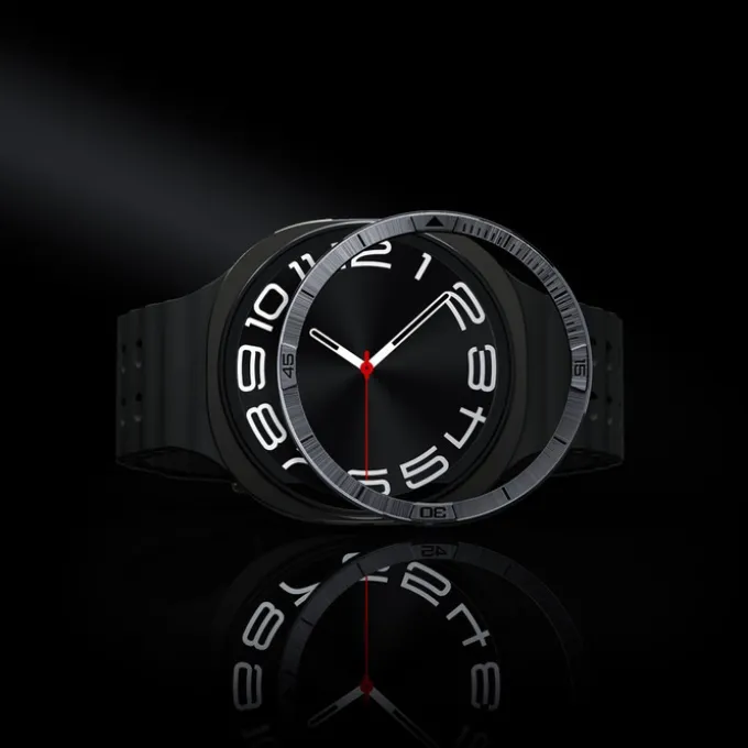 PIERŚCIEŃ ETUI SAMSUNG GALAXY WATCH 8 44 MM SPIGEN BEZEL TUNE PILOT SREBRNY